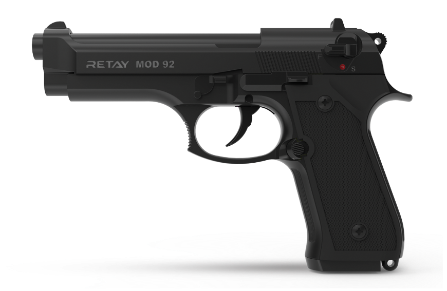 Slika STARTNI PIŠTOLJ RETAY MOD92 PA BLACK CAL.9 MM PAK