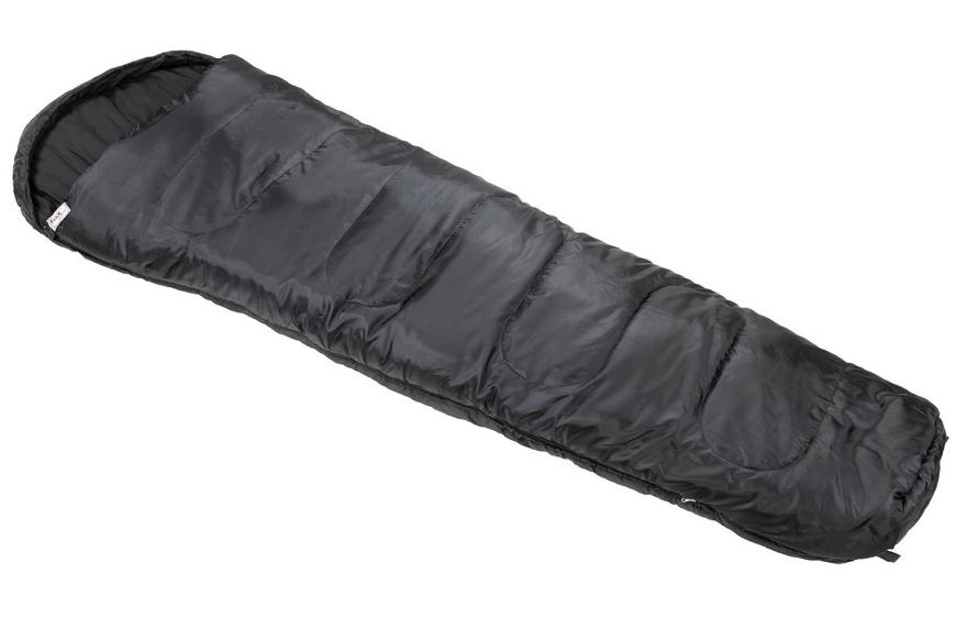 Slika VREĆA ZA SPAVANJE MUMMY SLEEPING BAG, BLACK, 2-LAYER FILLING