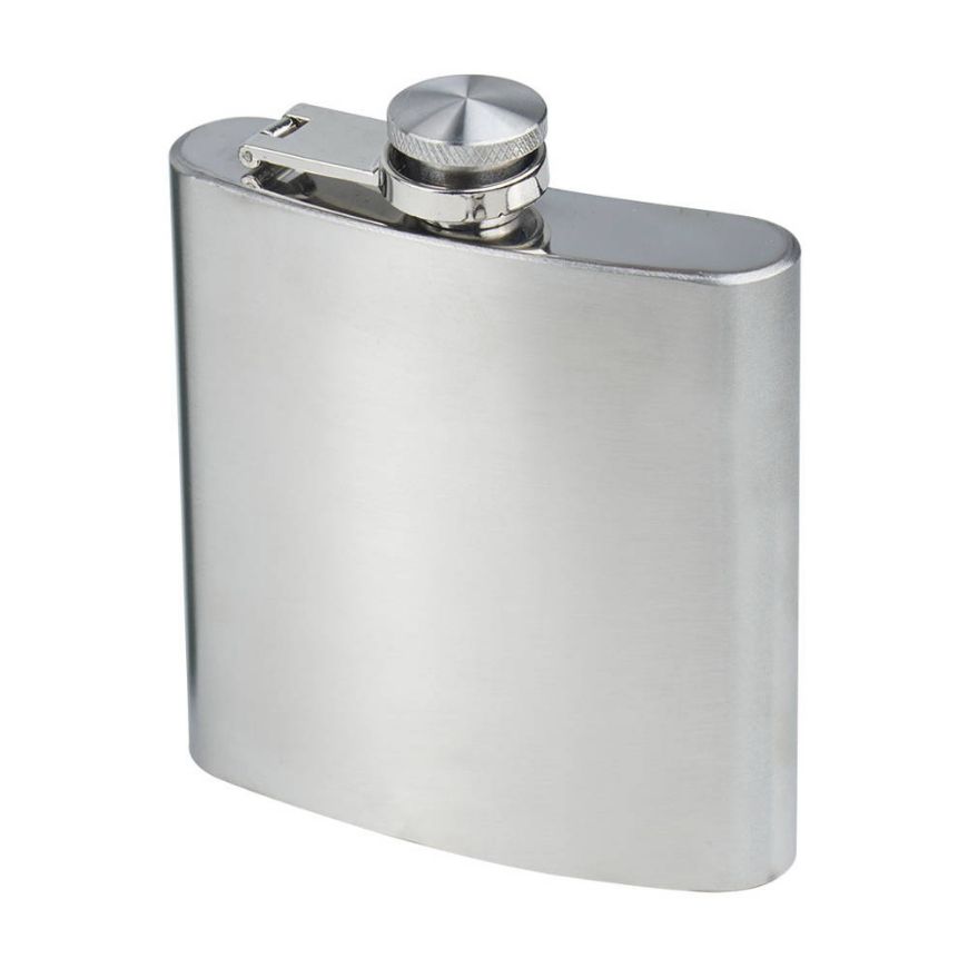 Slika PLOSKA HIP FLASK, STAINLESS STEEL, CHROME MATT, 6 OZ, 170 ML