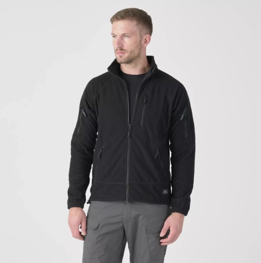 Slika HELIKON TEX JAKNA ALPHA TACTICAL FLIS CRNA 