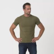 Slika MAJICA OD ORGANSKOG PAMUKA SLIM-ZELENA 